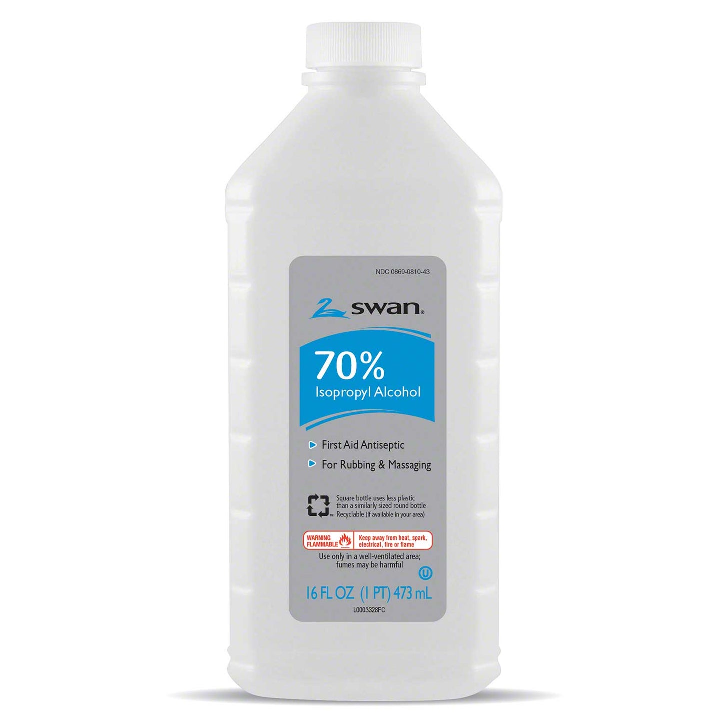 Swan® 70% Isopropyl Alcohol - 16 oz.