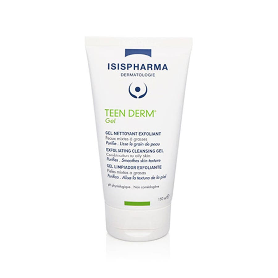 Isispharma Teen Derm Exfoliating Cleansing Gel – For Combination & Oily Skin (150 ml / 5.07 fl oz)
