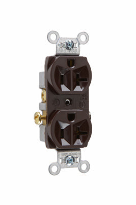 P&S CR20 Duplex Receptacle 20A/125V Side Wire Brown