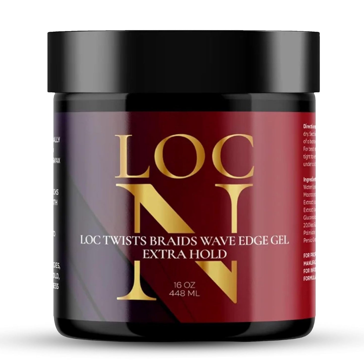 Loc N Twist Braids & Edge Control Gel – Extra Hold, 16 oz