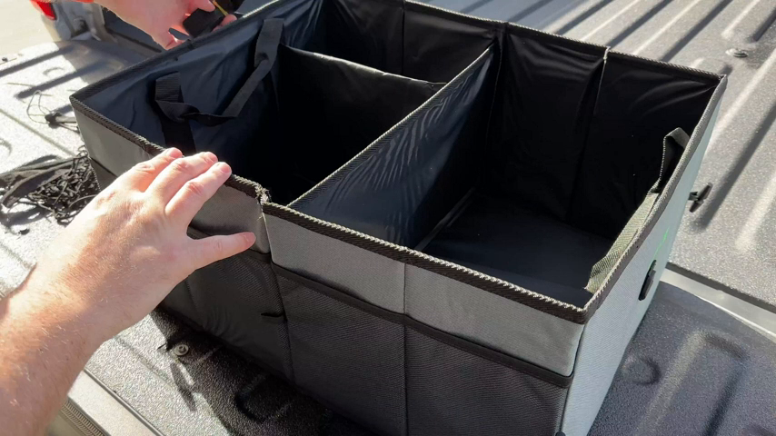 Collapsible Drive Auto Car Trunk Organizer – Multi-Compartment Storage Solution for SUVs and Cars with Adjustable Straps – Ideal Truck & Car Accessory for Men and Women – Grey