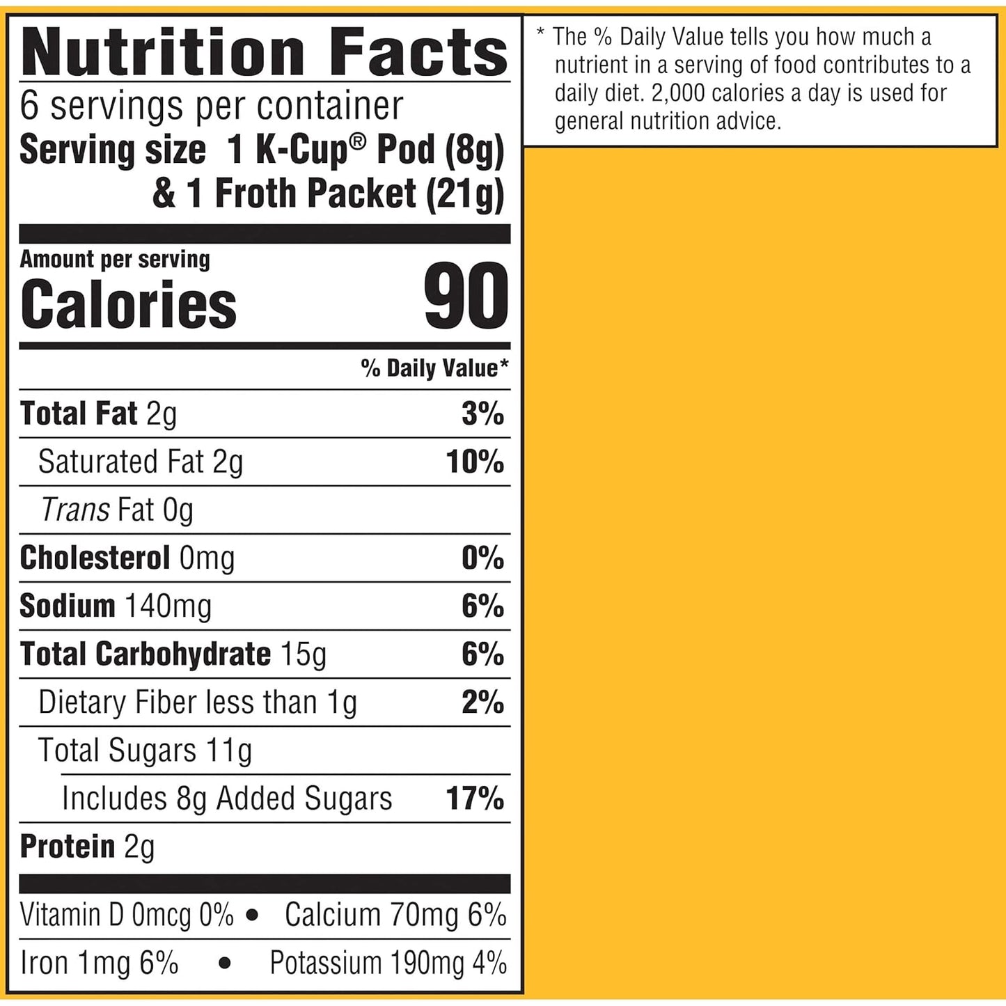 Gevalia Frothy 2-Step Mocha Latte Espresso K-Cup Pods & Froth Packets, 36 Count (6 Boxes of 6)