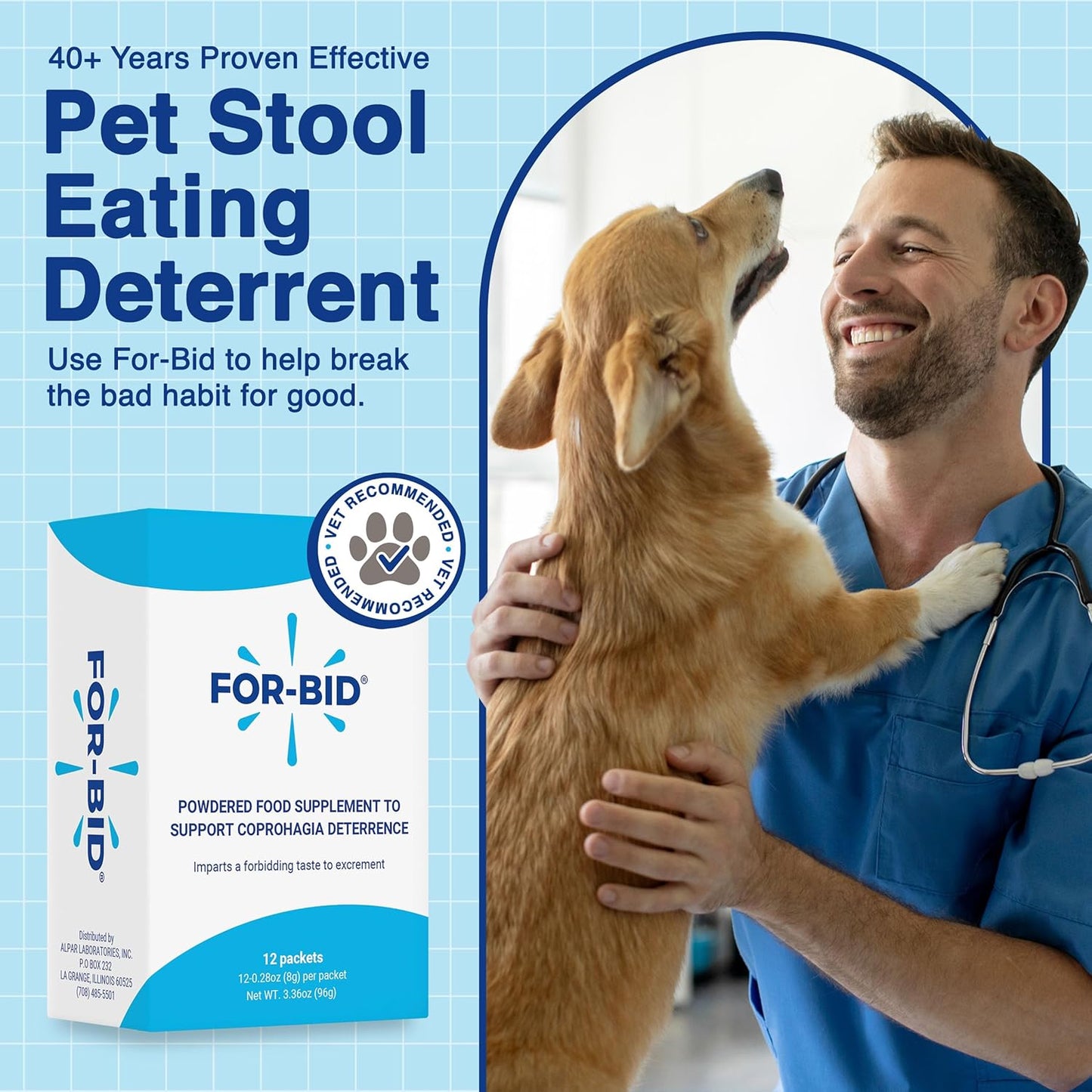 For Dogs and Cats | Coprophagia & Stool Eating Deterrent | Food Powder Additive to Prevent Poop Consumption | Safe & Vet-Recommended Formula
