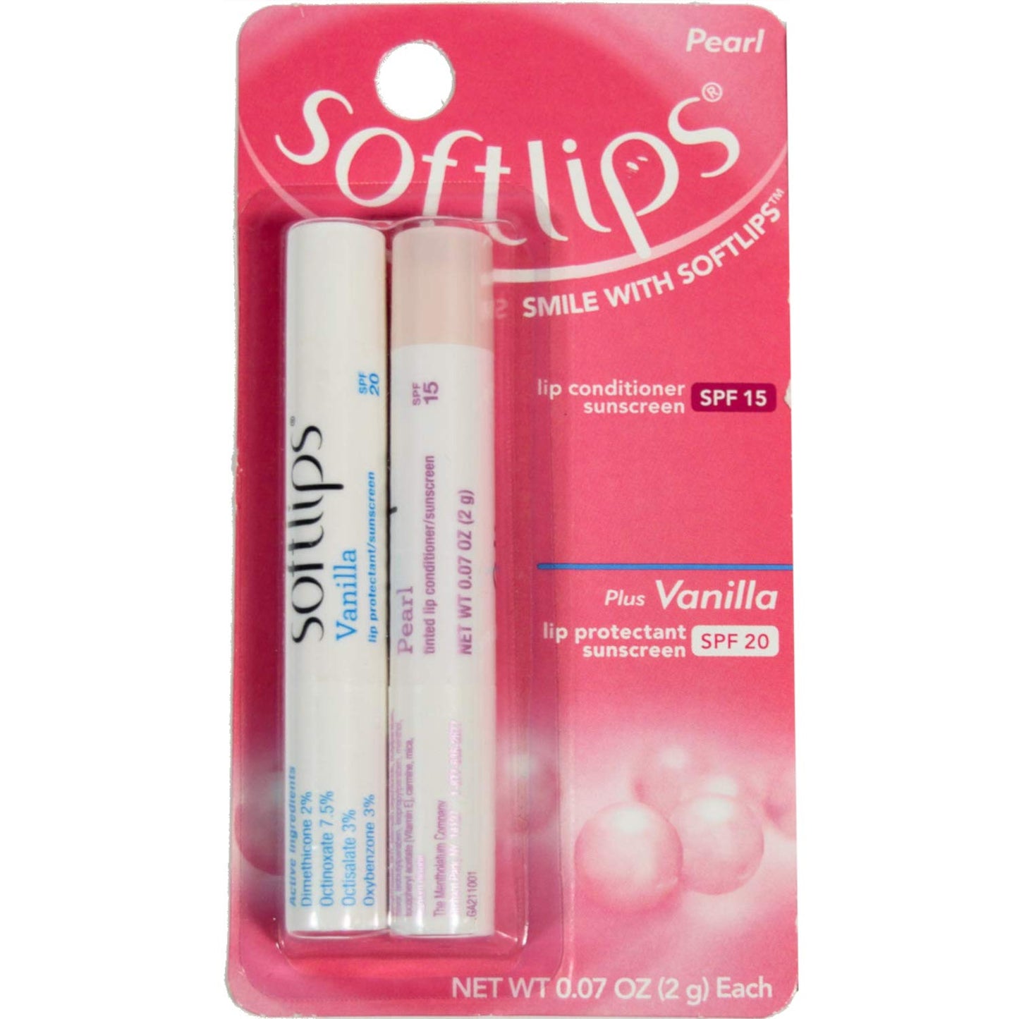 Softlips Pearl SPF 15 Lip Balm + Bonus Vanilla SPF 20