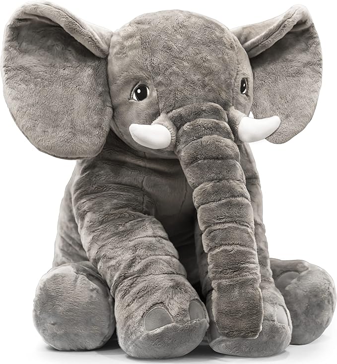 Homily Stuffed Elephant Plush Animal Toy – 24-Inch Soft Cuddly Elephant