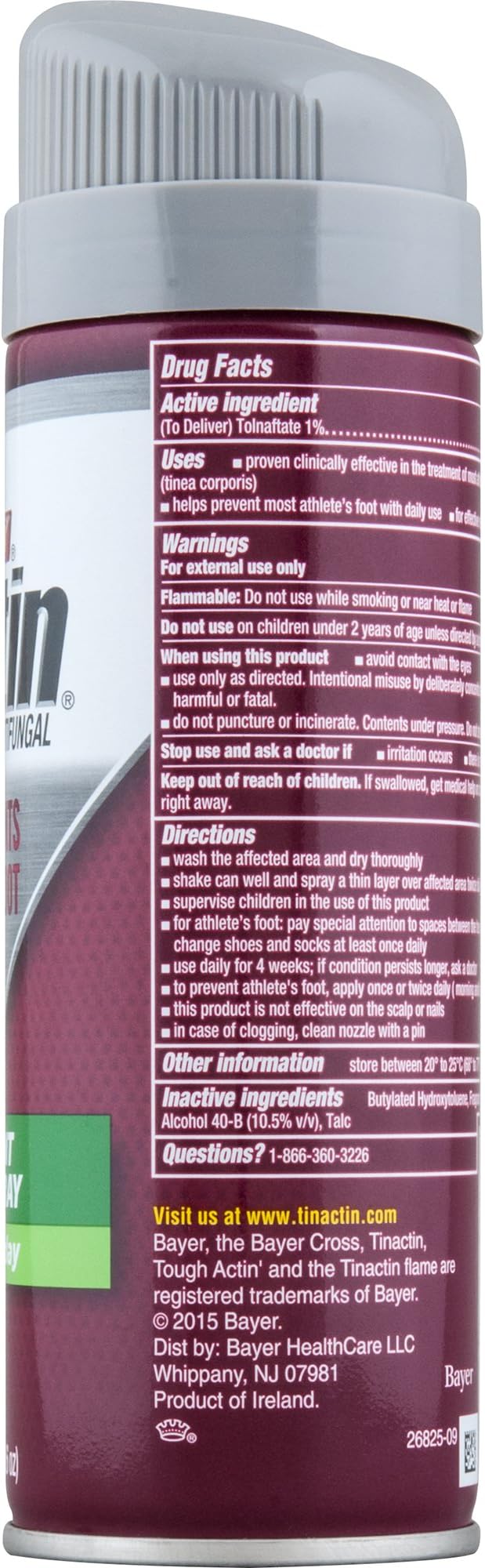 Tinactin Antifungal Deodorant Spray Powder for Athlete's Foot – 3-Pack