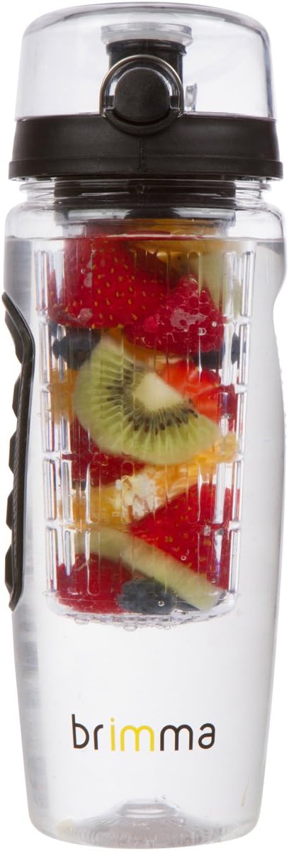 Brimma 32 oz Fruit Infuser Water Bottle – Large, Leakproof, BPA-Free Plastic Bottle for Gym, Camping & Travel