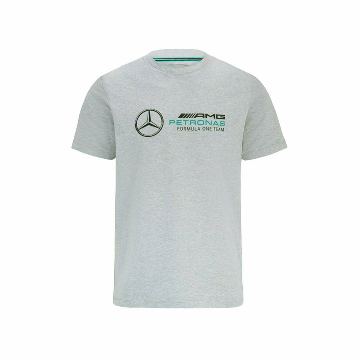 Mercedes Benz AMG Petronas F1 Unisex Large Logo T-Shirt - Gray| Shirt Size Medium | Available at Nest Elevate