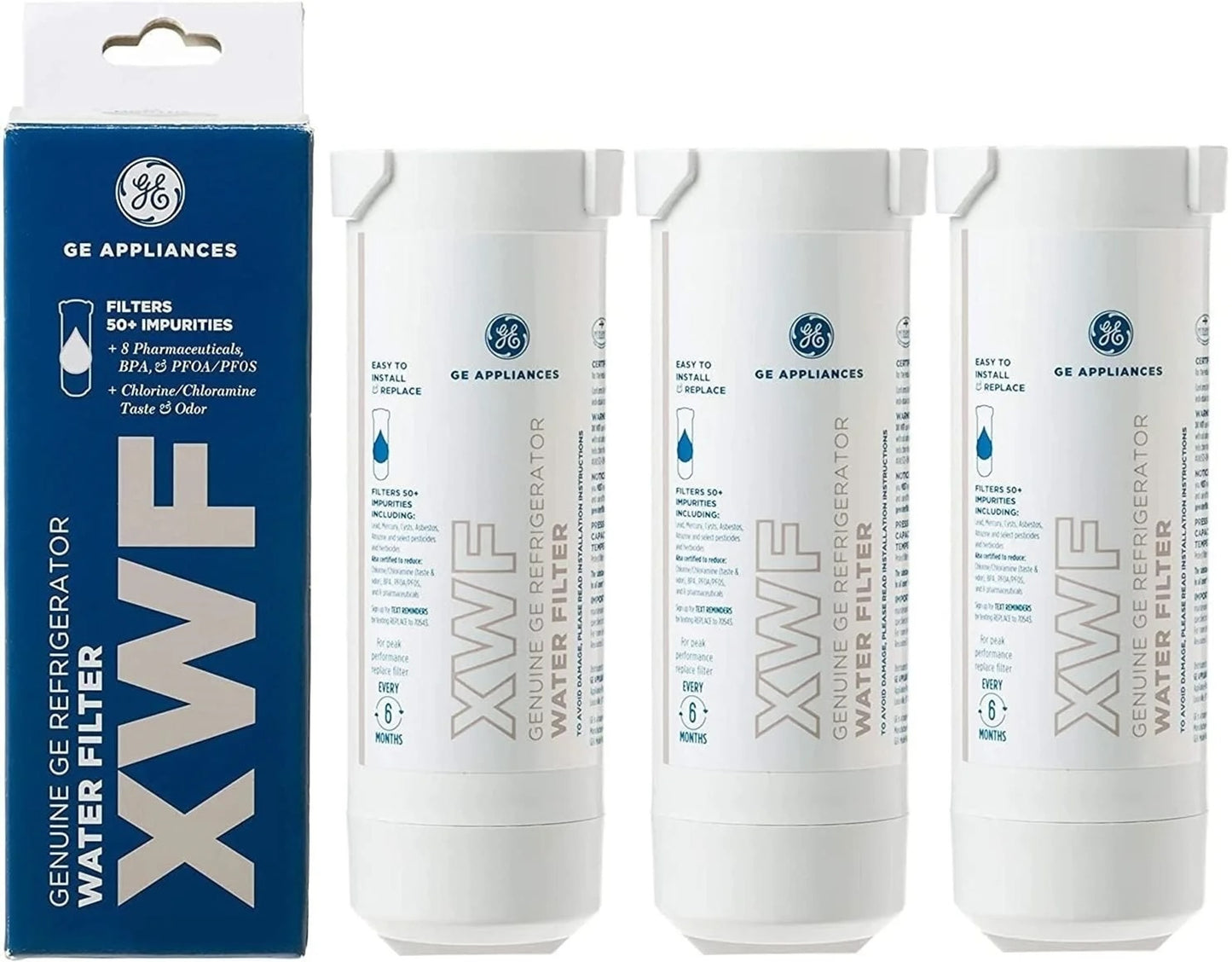 3-Pack GE XWF Refrigerator Water Filter Set