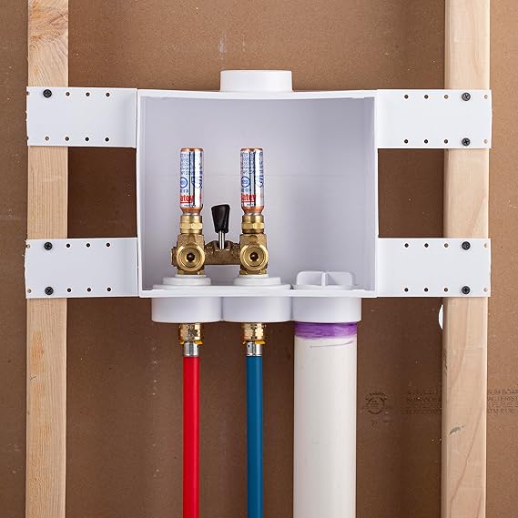Oatey 38941 Quadtro Washing Machine Outlet Box Faceplate, No Hammer, High-Impact Polystyrene, Pack of 12