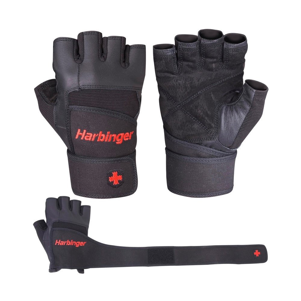 Pre Order - Harbinger Men's Pro Wristwrap Weightlifting Gloves - Extra Large