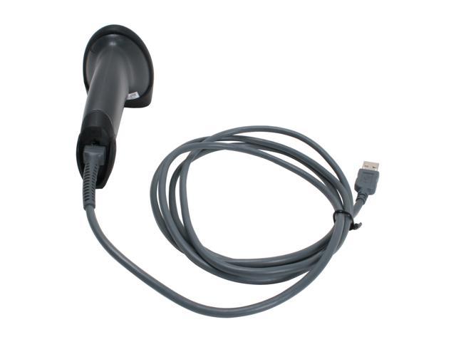 Zebra Symbol LS2208 Corded Handheld 1D Laser Barcode Scanner with Stand and USB Cable, Black