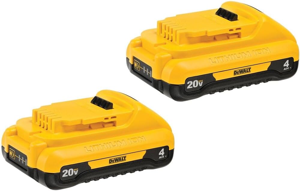 DEWALT 20V MAX Lithium-Ion Battery 2-Pack, 4.0Ah (DCB240-2)