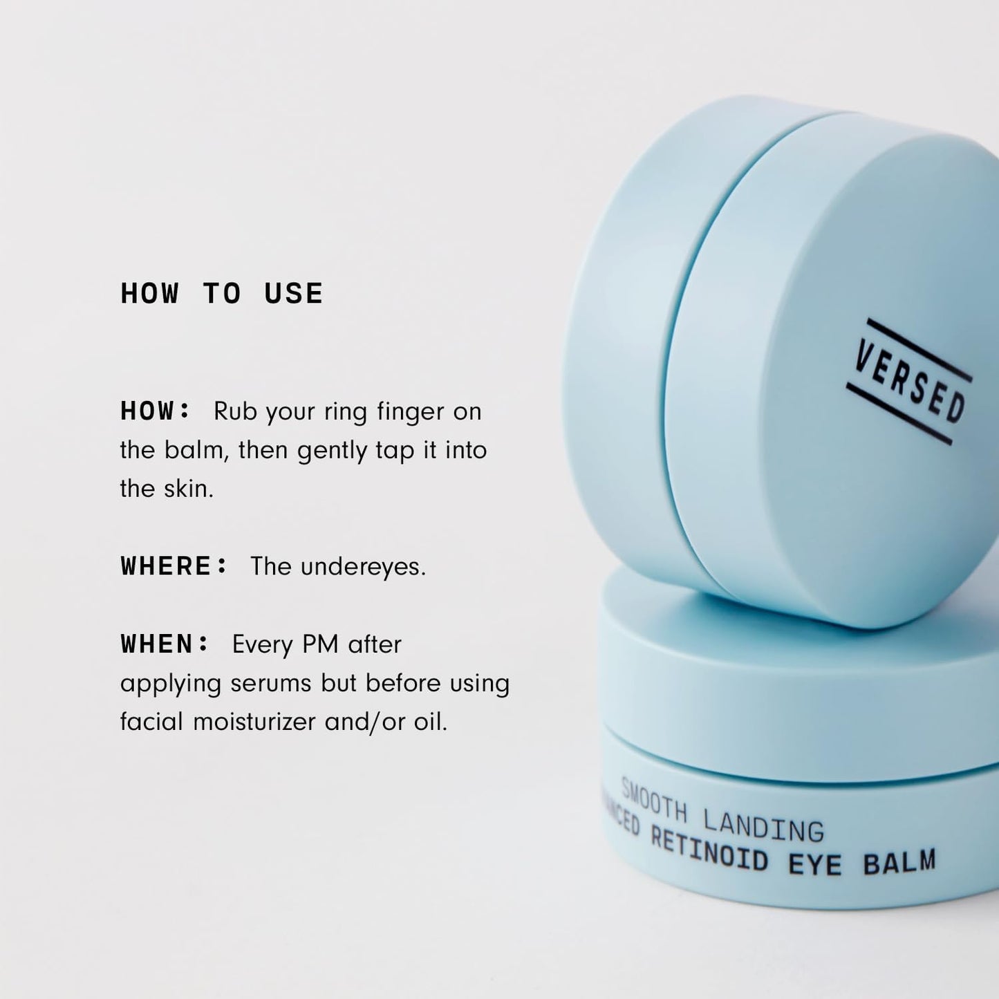 Versed Smooth Landing Advanced Retinoid Eye Balm – Anti-Aging Eye Cream for Crow’s Feet, Under Eye Bags & Dark Circles – Nightly Moisturizing & Firming Eye Cream (0.42 oz)