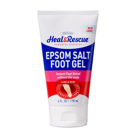 Heal&Rescue Epsom Salt Foot Gel, 4 Ounce, Soothing Relief