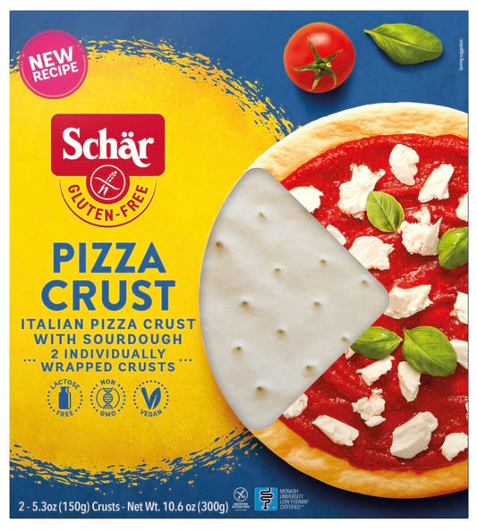 Schar Gluten-Free Pizza Crust – No GMOs, Wheat, or Lactose – 4 Pack (2 x 5.3 oz)