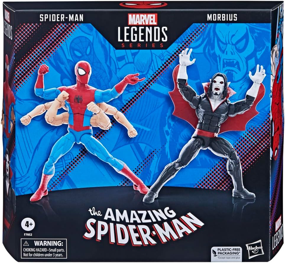 The Amazing Spider-Man Marvel Legends Set - Includes 2 Figurines: Spider-Man & Morbius - 15 cm