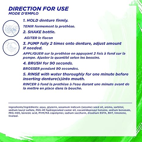 POLIDENT Fresh Cleanse Foaming Denture Cleanser, 125ml