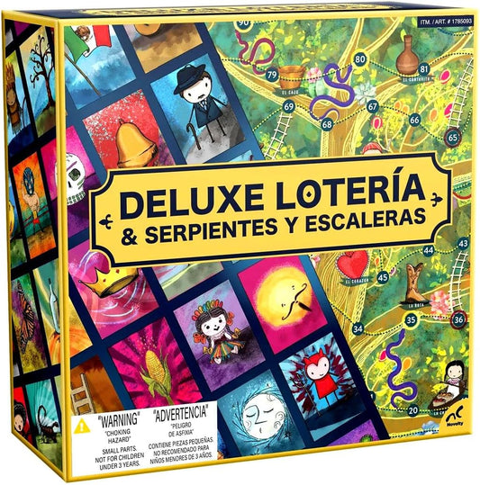 Snakes and Ladders (Serpientes Y Escalera) with Loteria Classic Mexican Board Game