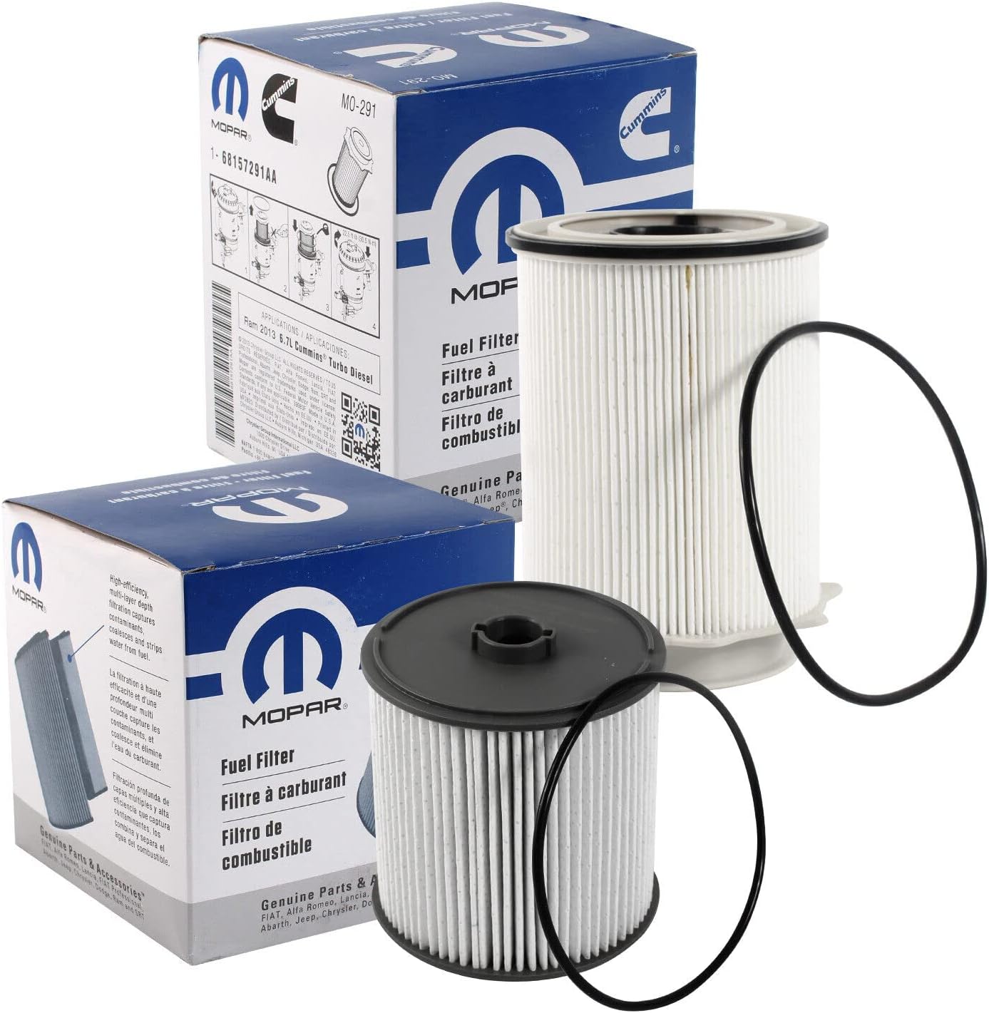 Fuel Filters 68157291AA & 68436631AA for 2019-2024 Ram 6.7L Cummins Diesel