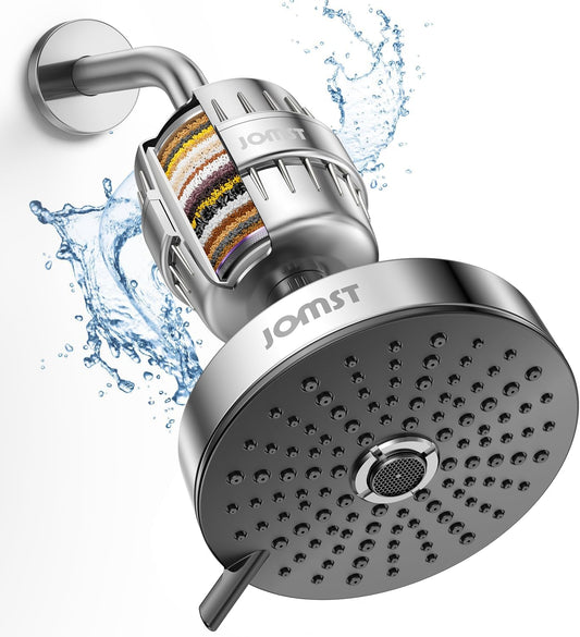 High Pressure 25-Stage Filtered Shower Head Set, 3 Modes, Removes Chlorine, Improves Skin & Hair, Safe for Kids & Pets