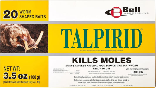 Bell Laboratories Talpirid Mole & Vole Bait, 20-Count Pack